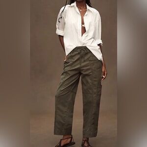 Anthropologie Pilcro Women’s Medium Green Drawstring Cargo Pants